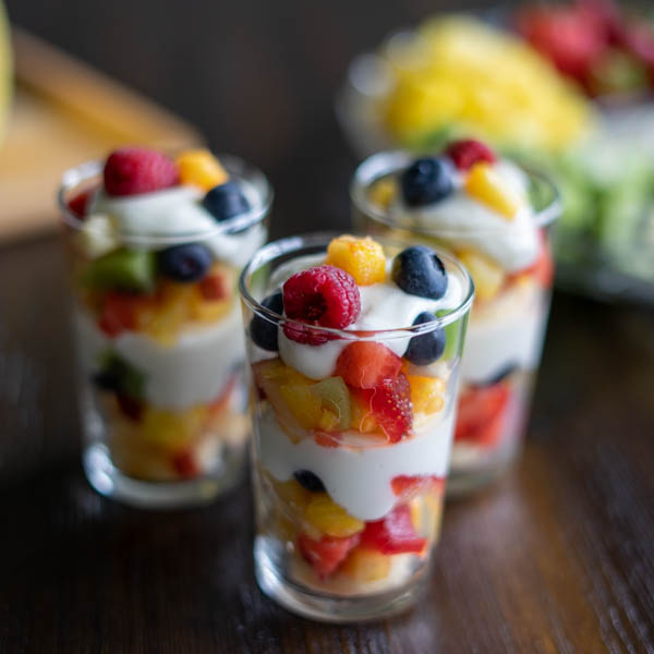 Fresh Fruit layered with cream cheese and marshmallow creme