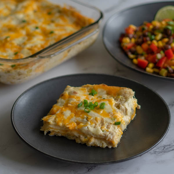 Green Chile, Chicken and Sour Cream Enchiladas